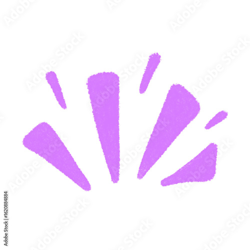 Geometric Pink Burst in Bold Hand-Drawn Style