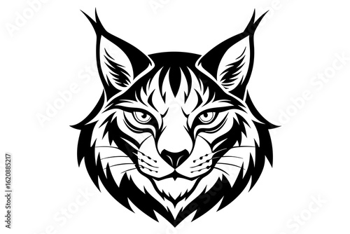 Vector illustration of a wild lynx head, a powerful symbol of a lynx , perfect for a tattoo or mascot