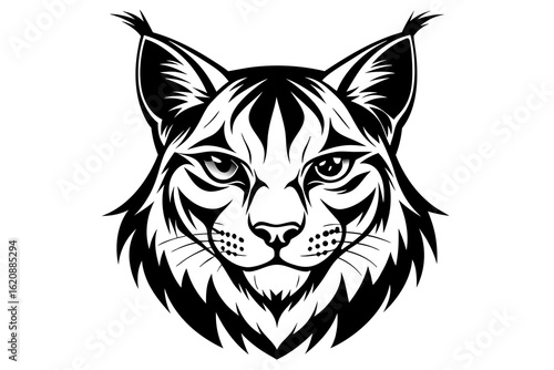 Vector illustration of a wild lynx head, a powerful symbol of a lynx , perfect for a tattoo or mascot