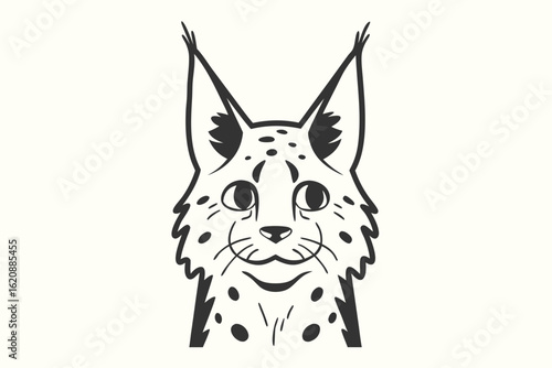 Vector illustration of a wild lynx head, a powerful symbol of a lynx , perfect for a tattoo or mascot