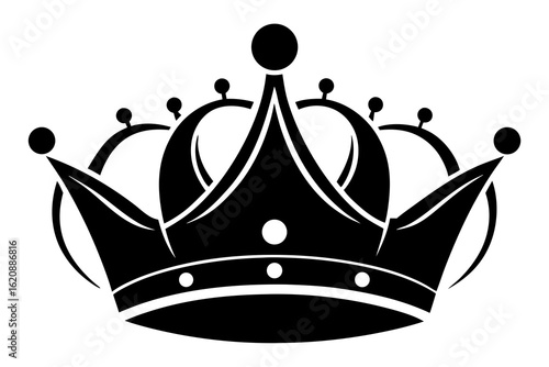 royal crown silhouette black and white