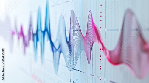 Deaf Awareness Month. medical visualization of sound wave frequencies and their impact on hearing perception, clinical audiological data representation, frequency spectrum analysis charts