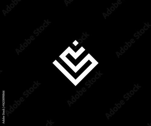 letter sv vs modern clean logo