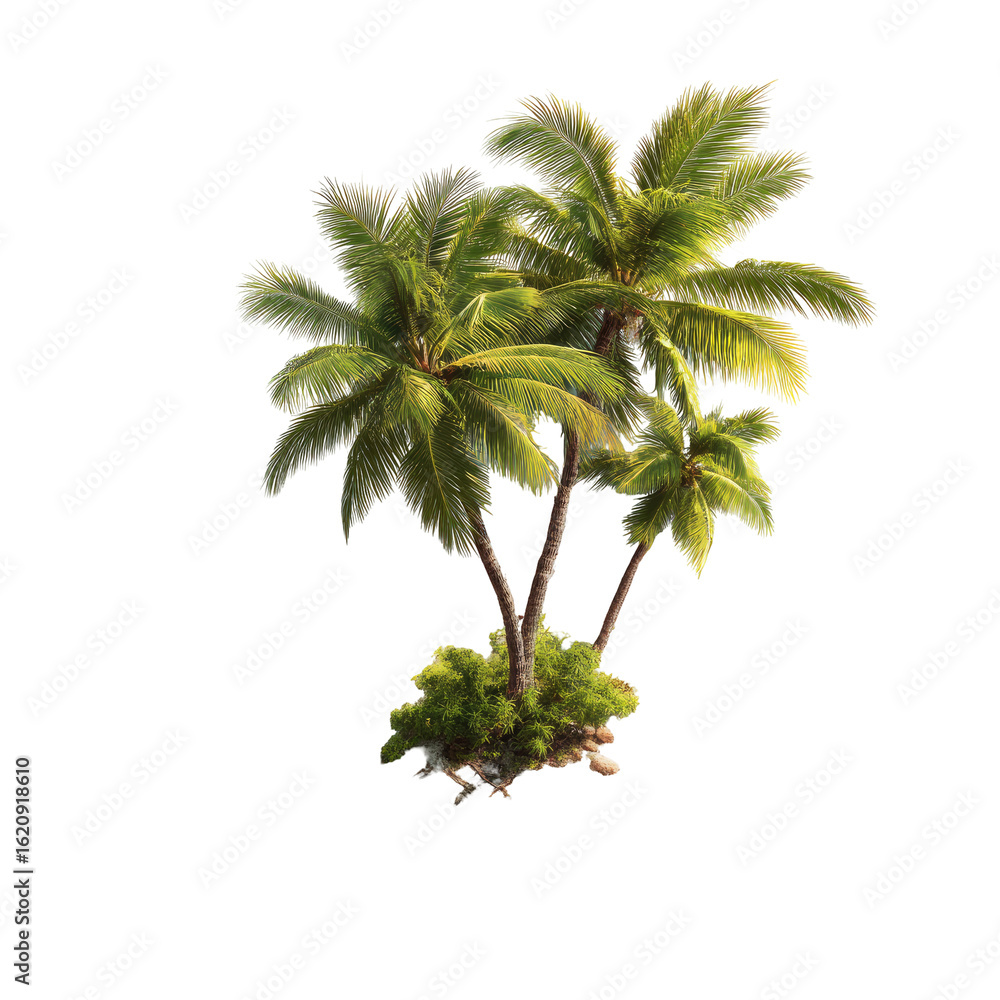 Obraz premium Tropical palm trees on an island