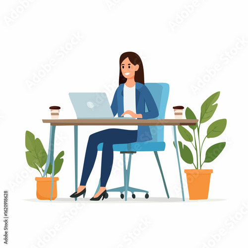 Businessfrau im Coworking Space – modernes Arbeiten