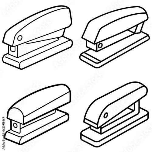 Stapler Coloring Page – Office Supply Illustration for Kids and Adults