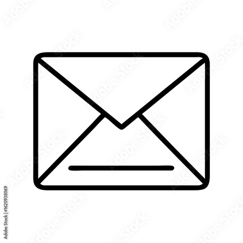 Email marketing icon vector illustration of message envelope for newsletter and contact us page