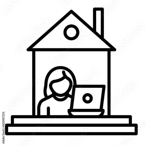 Teleworking Vector Icon