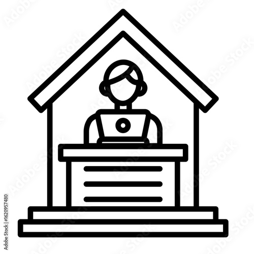 Work From Home Vector Icon