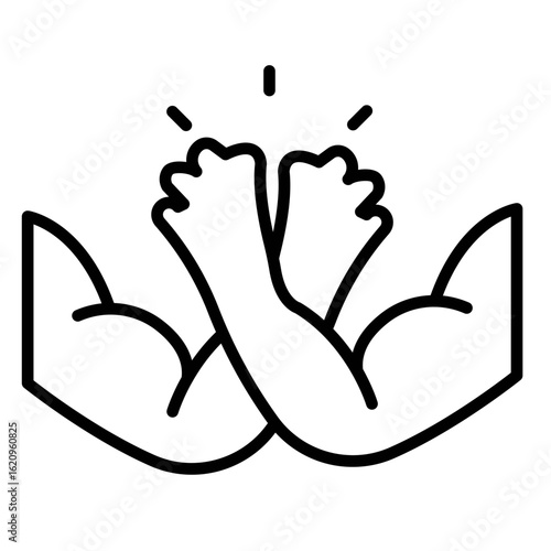Arm Wrestling Vector Icon