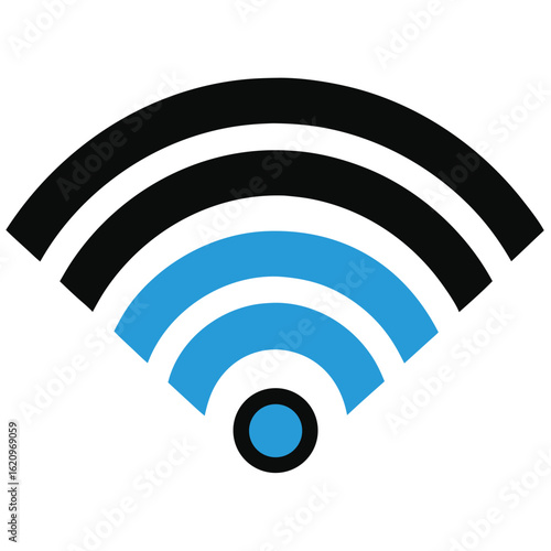 Wi Fi wireless internet network symbol vector silhouette 