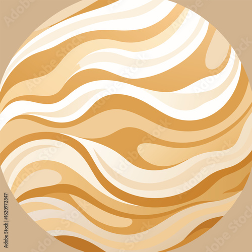 Abstract creamy swirls background in earthy tones smooth flowing organic shapes design