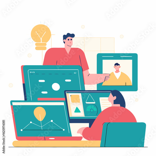 UX Designers Collaborating with AI Tools