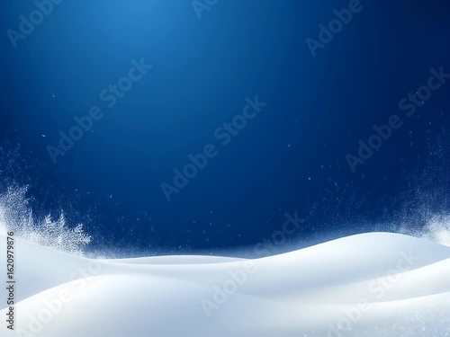Wallpaper Mural Magical winter landscape with falling snowflakes and snowy hills background Torontodigital.ca