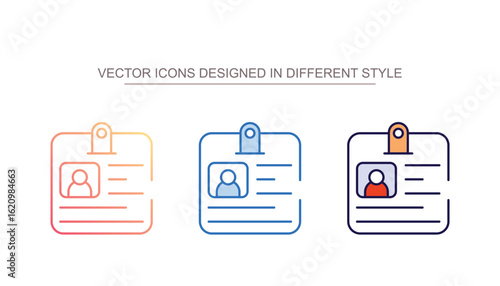 Quadro em tela Employee Id icon design with white background stock illustration