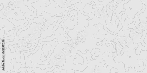 Abstract grey texture with topography surface landscape artistic patterns design background, seamless pattern cartography contour line map terrain texture grid geography mountain relief background.
