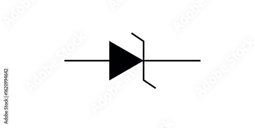 Zener Diode Electronic Symbol in Physics.