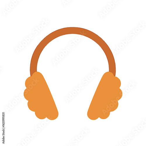 illustration icon warm headphones vector on white background
Vector icon autumn