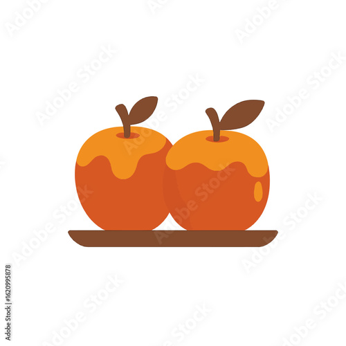 illustration icon baked apples vector on white background
Vector icon autumn