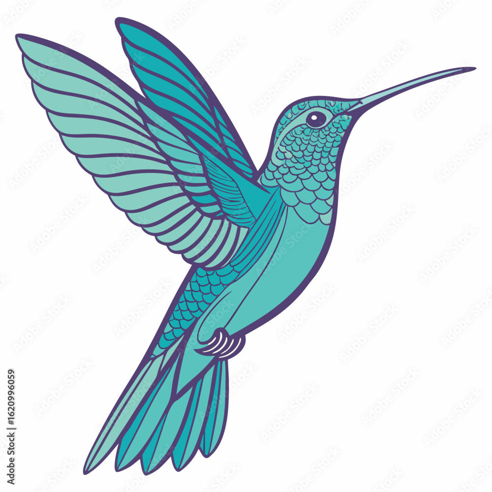 Fototapeta premium Elegant Hummingbird in Flight