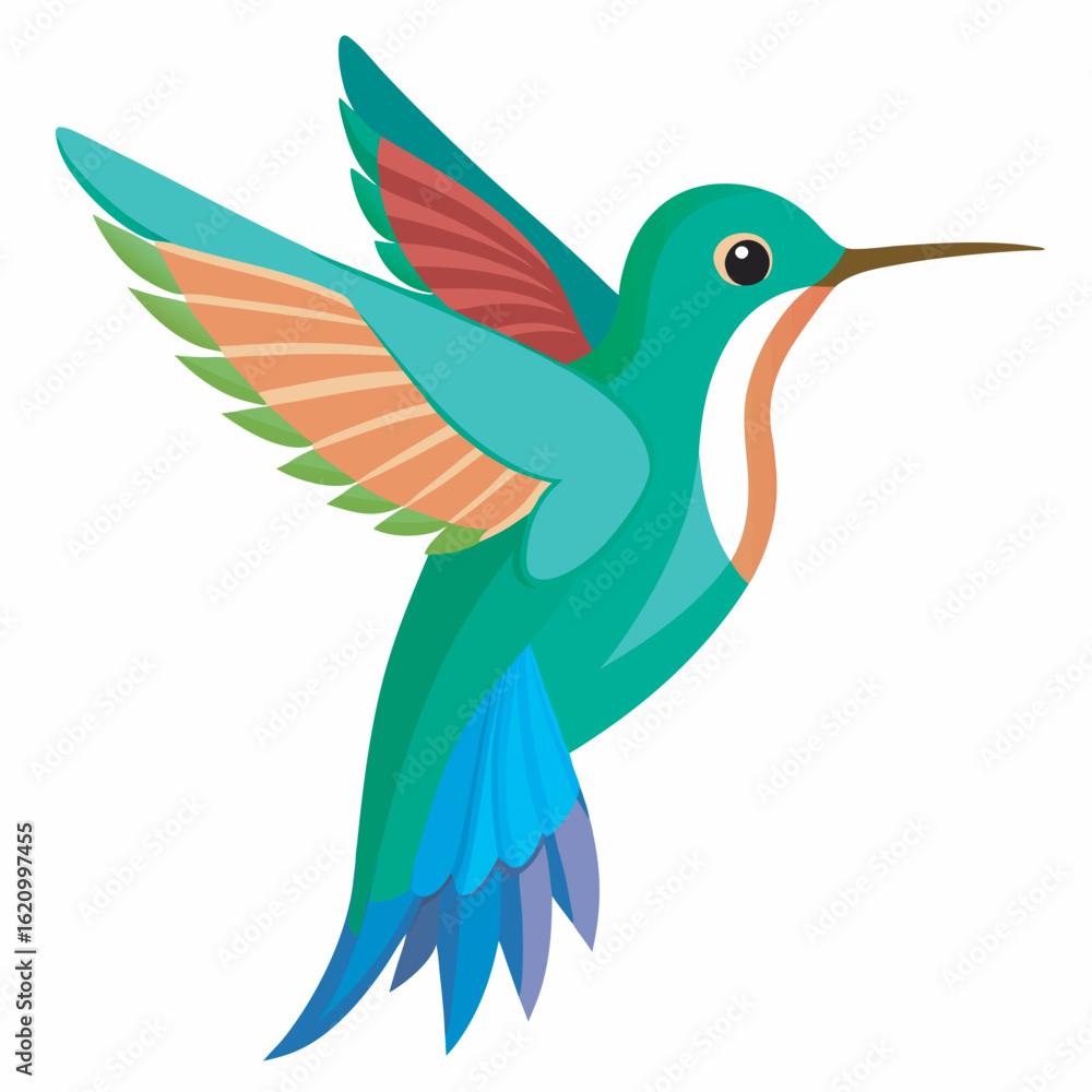 Obraz premium Elegant Hummingbird in Flight