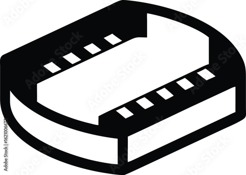 Isometric Black And White Icon Of A Stadium Or Arena sports venue sports
