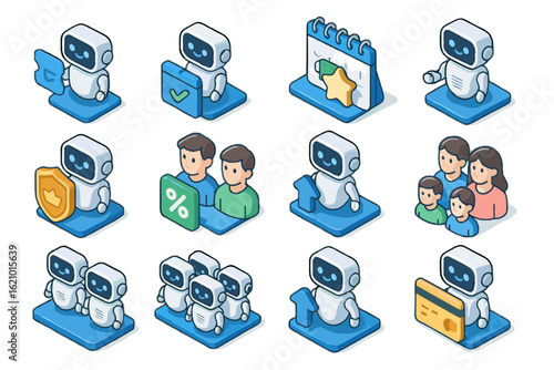 Icons subscription vector student ai payment corporate method family cancellation icon discount