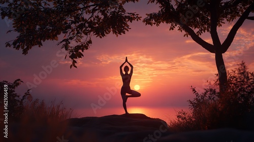 Gorgeous Yoga Wallpaper Featuring a Woman in a Pose

