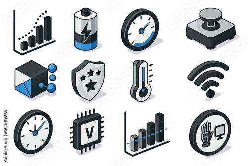 Haptic icon material icons temperature weight chart range firmware vector indicator gloves