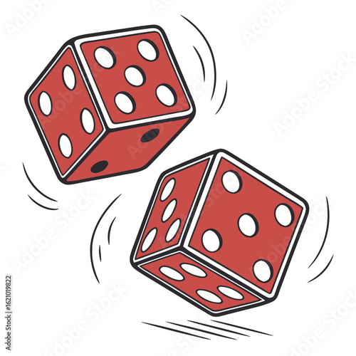 vector illustration of a dice