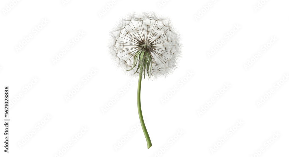 Isolated Dandelion Seed Head on White Background Isolated Dandelion Seed Head on White Background