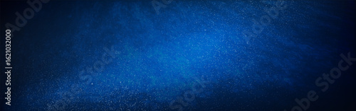 Blue space background with shining stars and cosmic dust. Realistic beautiful milky way. Night sky wallpaper for sci-fi, astronomy or futuristic concept. Vector Illustration.