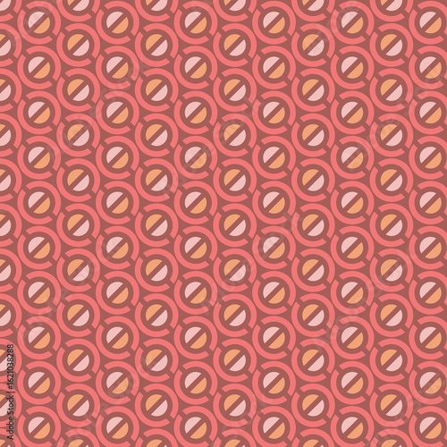 Geometric Pattern in Coral and Peach Tones