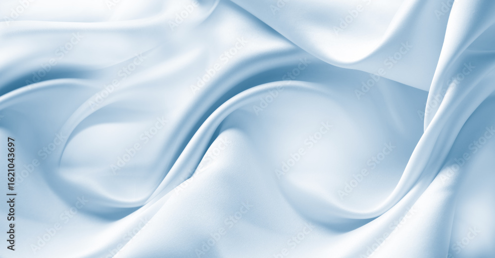 Fototapeta premium Silky blue lines fabric background