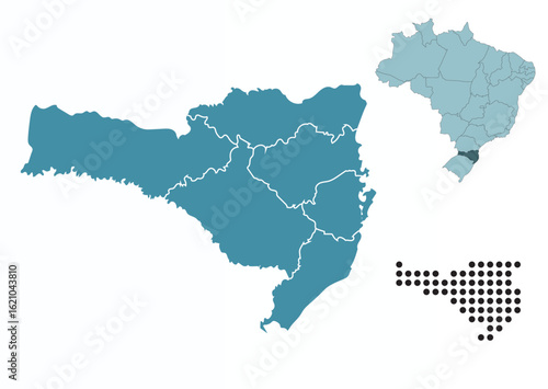 Set maps of Santa Catarina state
