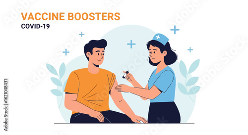 Vaccination Campaign Against Viruses In Modern Health Illustration Design