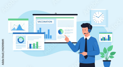 Vaccination Presentation with Charts and Data Analysis on Healthcare Management