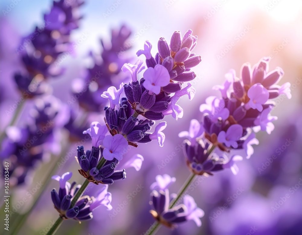 Fototapeta premium Lavender flowers in sunlight