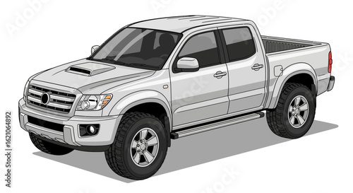 Modern Pickup Truck Illustration A Versatile Vehicle for Work and Adventure