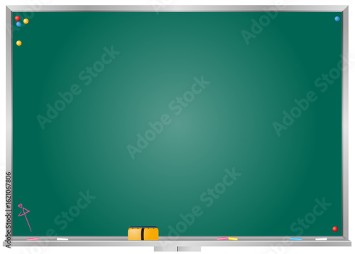 黒板フレームベクター素材｜自由記載用A4比率・横長(Chalkboard Frame Vector Template – A4 Ratio, Horizontal Layout for Free Writing)