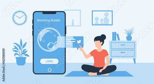 Mindful Relaxation Through Digital Bubble Breaths At Home Wellness Lifestyle