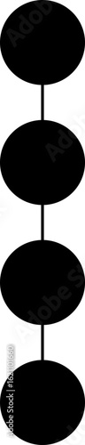 Thin-line structured composition of circular dots aligned in a linear formation.
