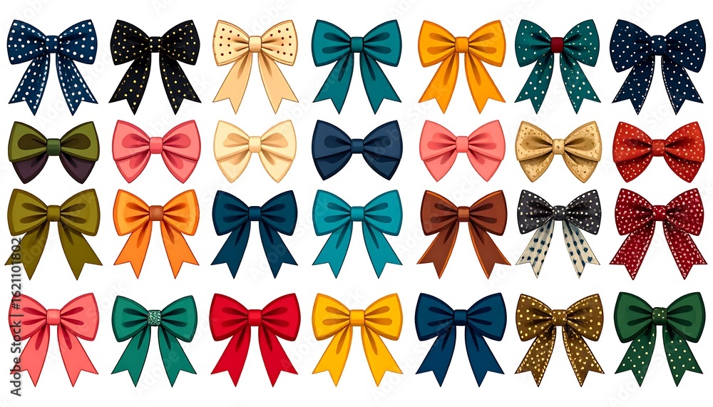 Obraz premium Colorful ribbon bows