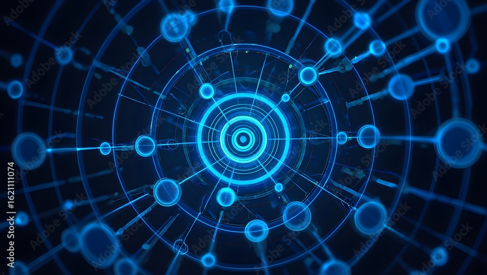 Obraz premium Big data technology data science analysis artificial intelligence generative ai deep learning machine learning algorithm neural flow network analytics innovation abstract futuristic. 3d rendering.