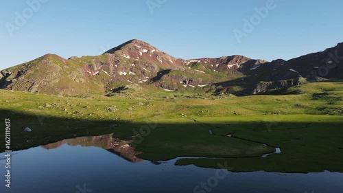 4K Drone Footage of Pyrenees Mountains at Sunset