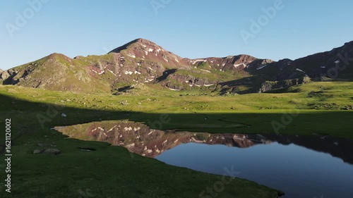 4K Drone Footage of Pyrenees Mountains at Sunset