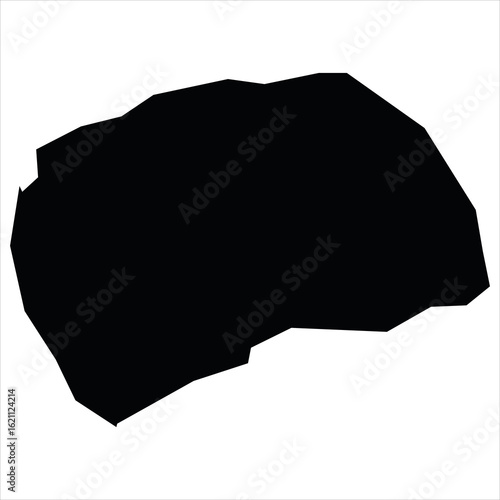 Macedonia Sillouette Map Vector Isloated On White Background