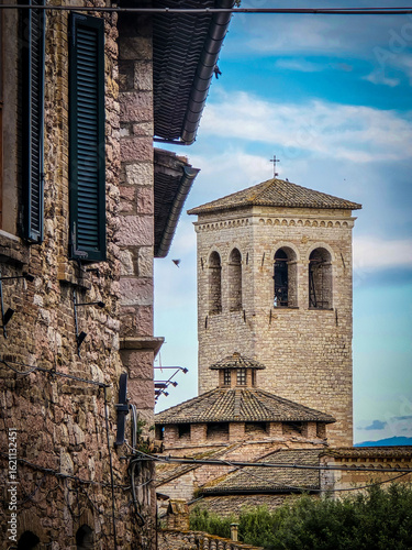 Incredible view on Assisi city. City of peace