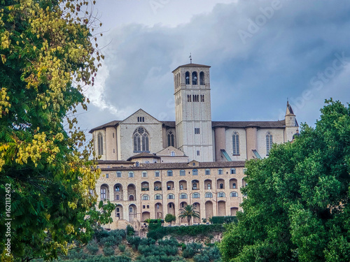 Incredible view on Assisi city. City of peace