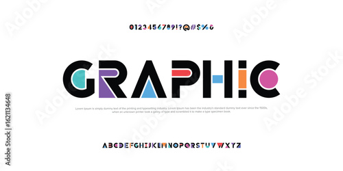Abstract modern digital alphabet font. Minimal technology typography, Creative urban sport fashion futuristic font and with numbers. vector illustration
